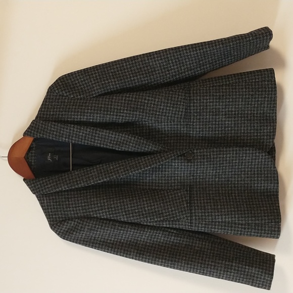 J Crew Houndstooth Wool Blazer 2 - Picture 1 of 7